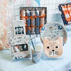 Party Party Supplies Wholesale Party Supply Cute Cat Theme Party Tableware For Kids