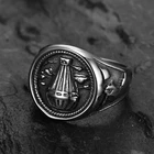 Silver Hot Sale Silver Plated Ring Seal Engraving Rings Air Balloon Ring For Male