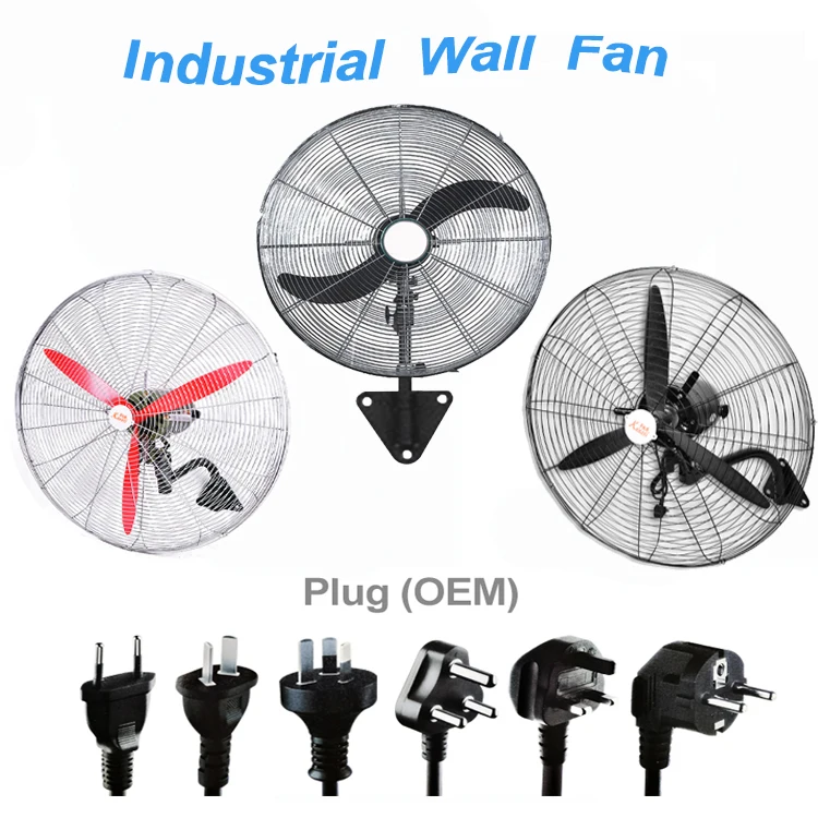 26-30 Inch Rechargeable Electric Wall-Mounted Metal Air Cooling Industrial Fan RV Garage Mechanical Control for Household factory