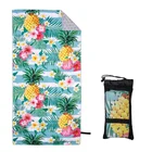 Eco Towel Custom Printed Eco Friendly Sand Free Beach Towel With Zipper Pocket