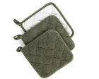 Hot Pads Supplier Plain Pattern 100% Cotton Pot Holder For Kitchen