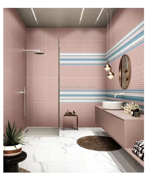 300x600mm Pink color ceramic wall tiles for the daughter's bathroom girls bathroom tiles
