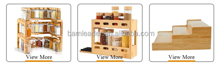 Various Kitchen Spice Organizer Display Shelf Porta Temperos Bamboo Spice Rack Kruidenrek Bamboo Spice Storage Holders Racks Set