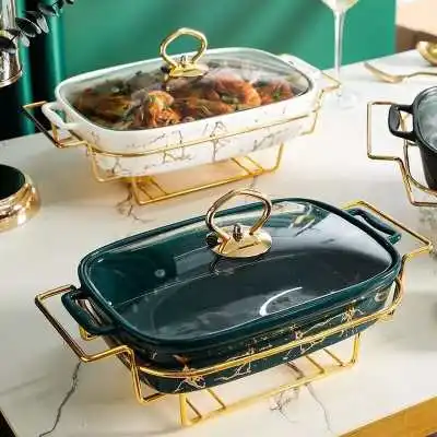 Top 5 chafing dish of guangzhou ceramic chafing dish for serving dishes food warmer With lid