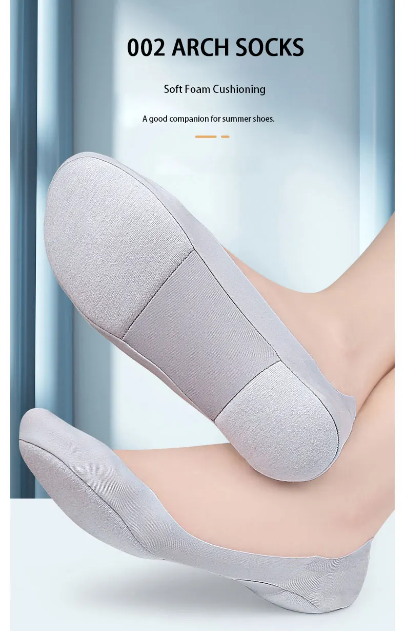Invisible Arch Support Boat Socks Low Cut Anti Slip Pads Invisible Arch Support Boat Socks Low Cut Anti Slip Pads