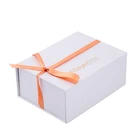 Evening Dress Customized Printed Logo Extra Large Size Cardboard Foldable Magnet Gift Box For Wedding Evening Dress