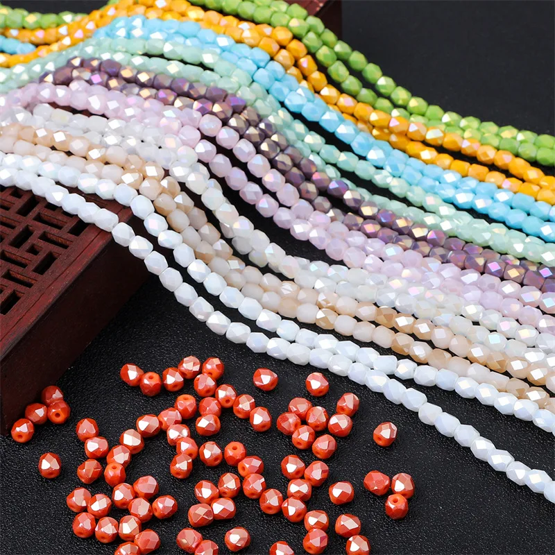 product 6mm cube glass faceted beads diy handmade bracelet necklace jewelry making materials accessories-31