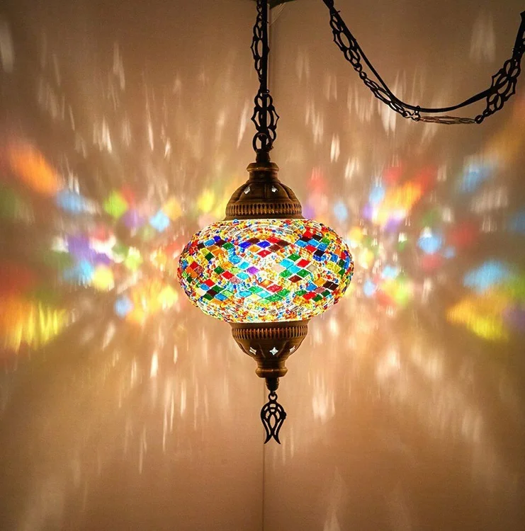 glass moroccan pendant light