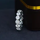 925 Silver Silver Ready To Ship High Quality 925 Sterling Silver Jewellry Engagement Ring With 5A CZ Stone