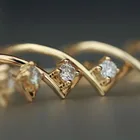 18k Diamond Rings Best Selling Classic Simple Style 18K Real Gold 0.05ct Diamond Rings