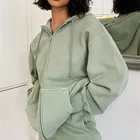 2021 Soft Fleece Heavy Thick Hoodies Zipper Women Custom Logo Print Oversized Hoodies
