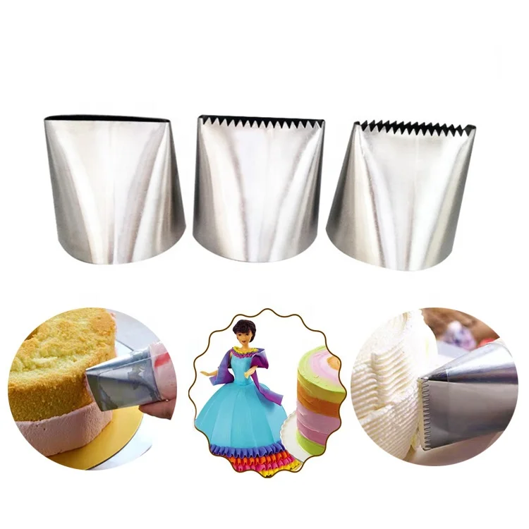#200 Flower Nozzles Extra Large Size 304 Stainless Steel Icing Nozzle Tips Cake Decoration Pastry Cream Piping Tools