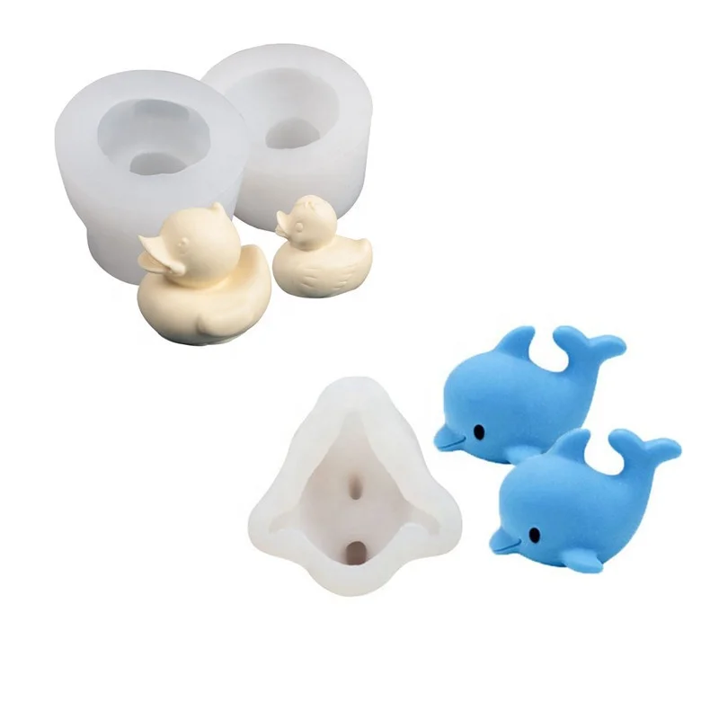 3D Dolphin Shape DIY Mousse Cake Molds Silicone Moulds for Bakery Pastry Baking Tools Soap Mold