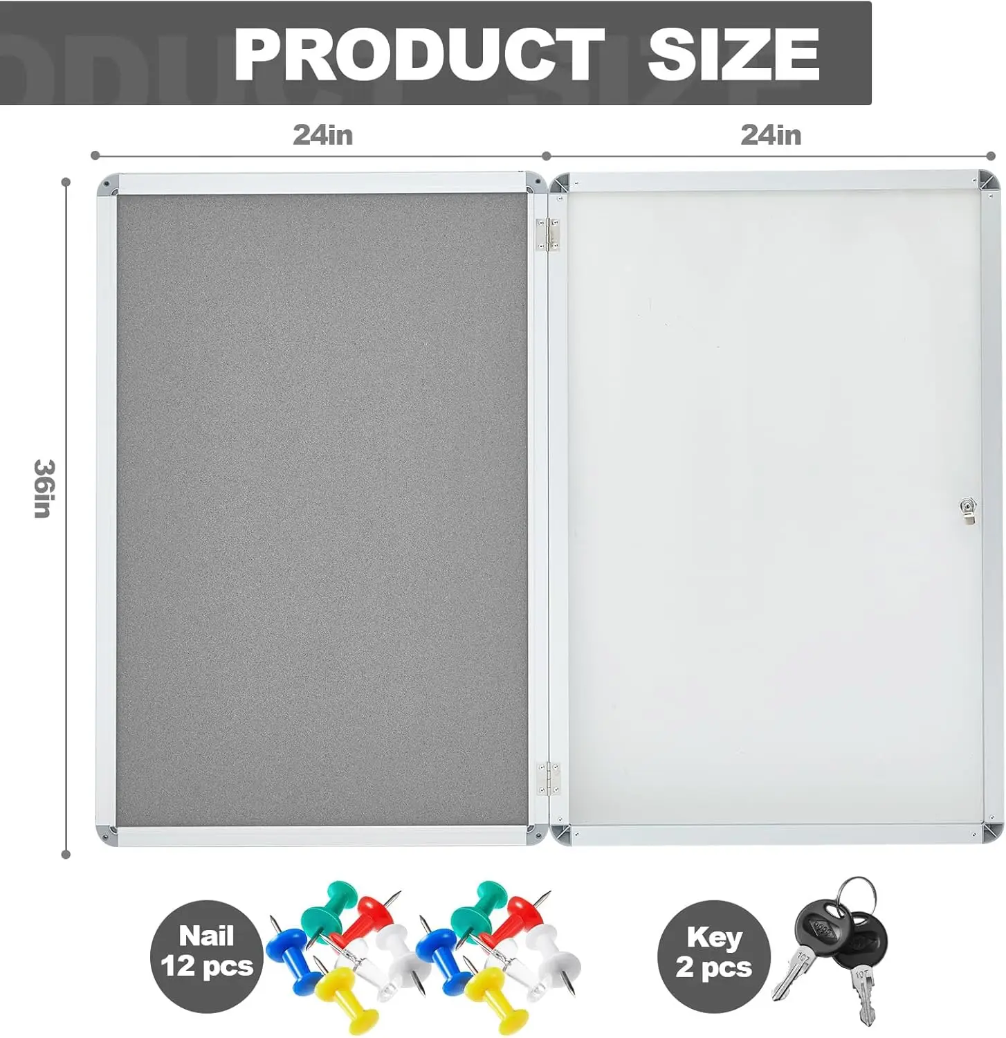 Enclosed Bulletin Board Lockable Notice Board Case Aluminum Framed Waterproof Noticeboards for Office School Wall Display supplier