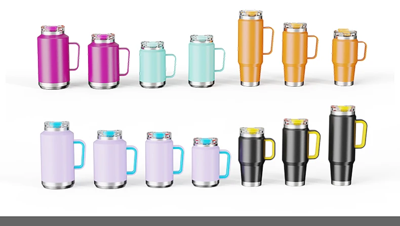 NEW 2025 Alibaba Reusable Insulated Metal Coffee Mug Custom Logo Printed details