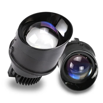 3 Inch Triple Colors Laser Fog Lights 55w Bi Led Fog Projector Lens For