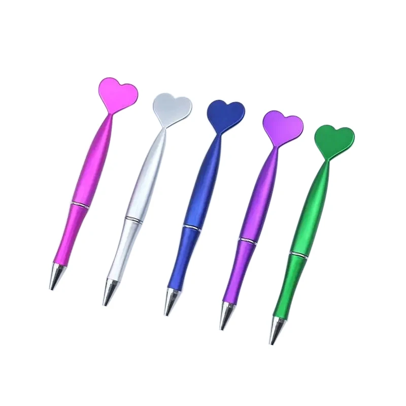 Unionpromo Custom High Quality Custom Heart Shape Plastic Ballpoint Pen Heart Design Pen