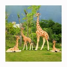 Family Outdoor Garden Decor Animal Sculptures Large Fiberglass Resin Giraffe Family Statue Sculpture For Sale