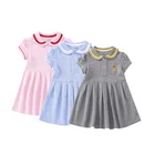 Fashion Kids Fashion Design Casual Clothing Sets Baby Girls Kids Dresses With Doll Collar