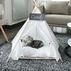Tent Hot Sales Fashion White Foldable Linen China Pet Tent For Cats And Dogs