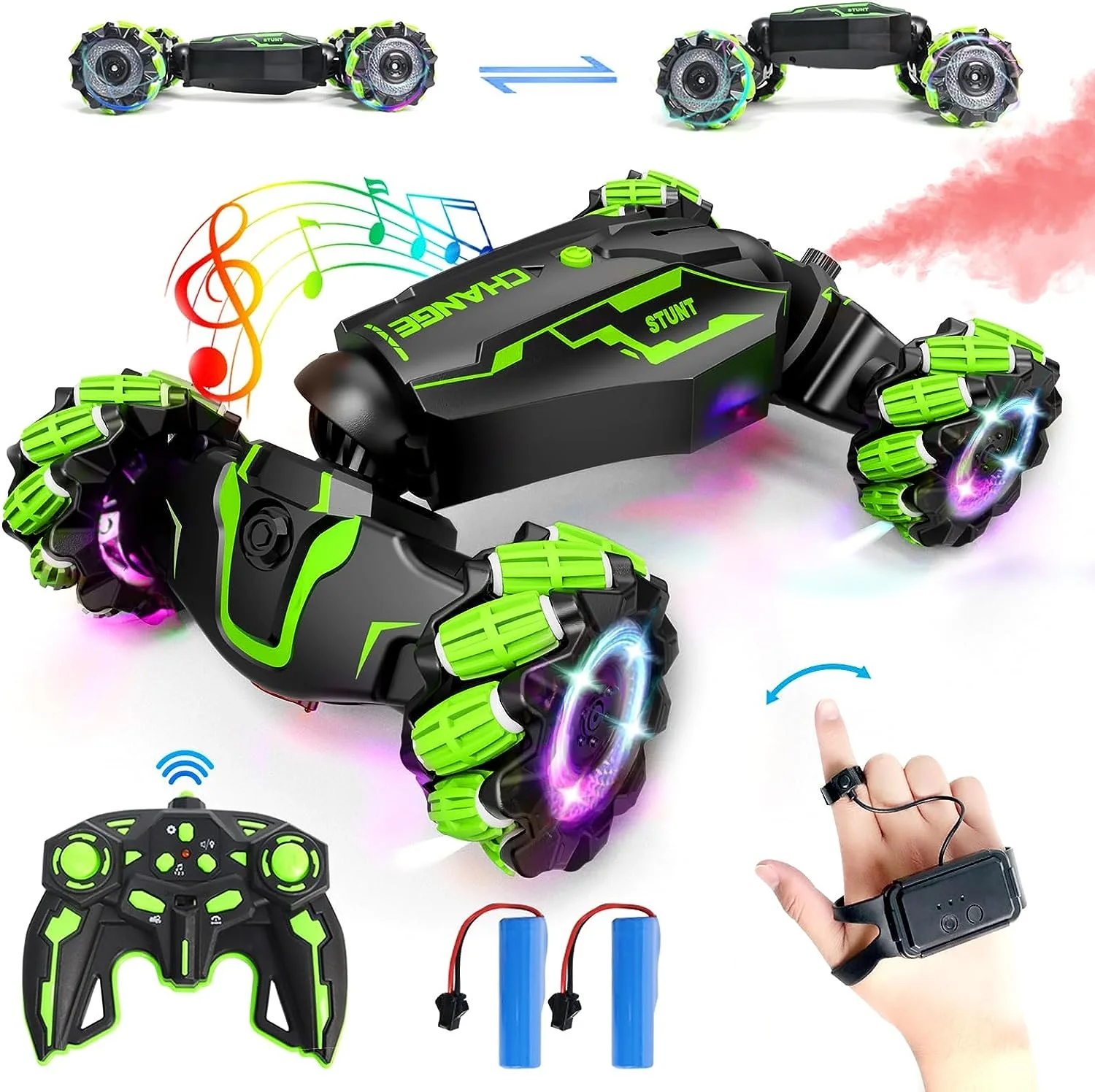 EPT 4WD Remote Control Car Watch Gesture Sensor Car Double Sided 360 Degree Rotating Tumbling RC Stunt Car