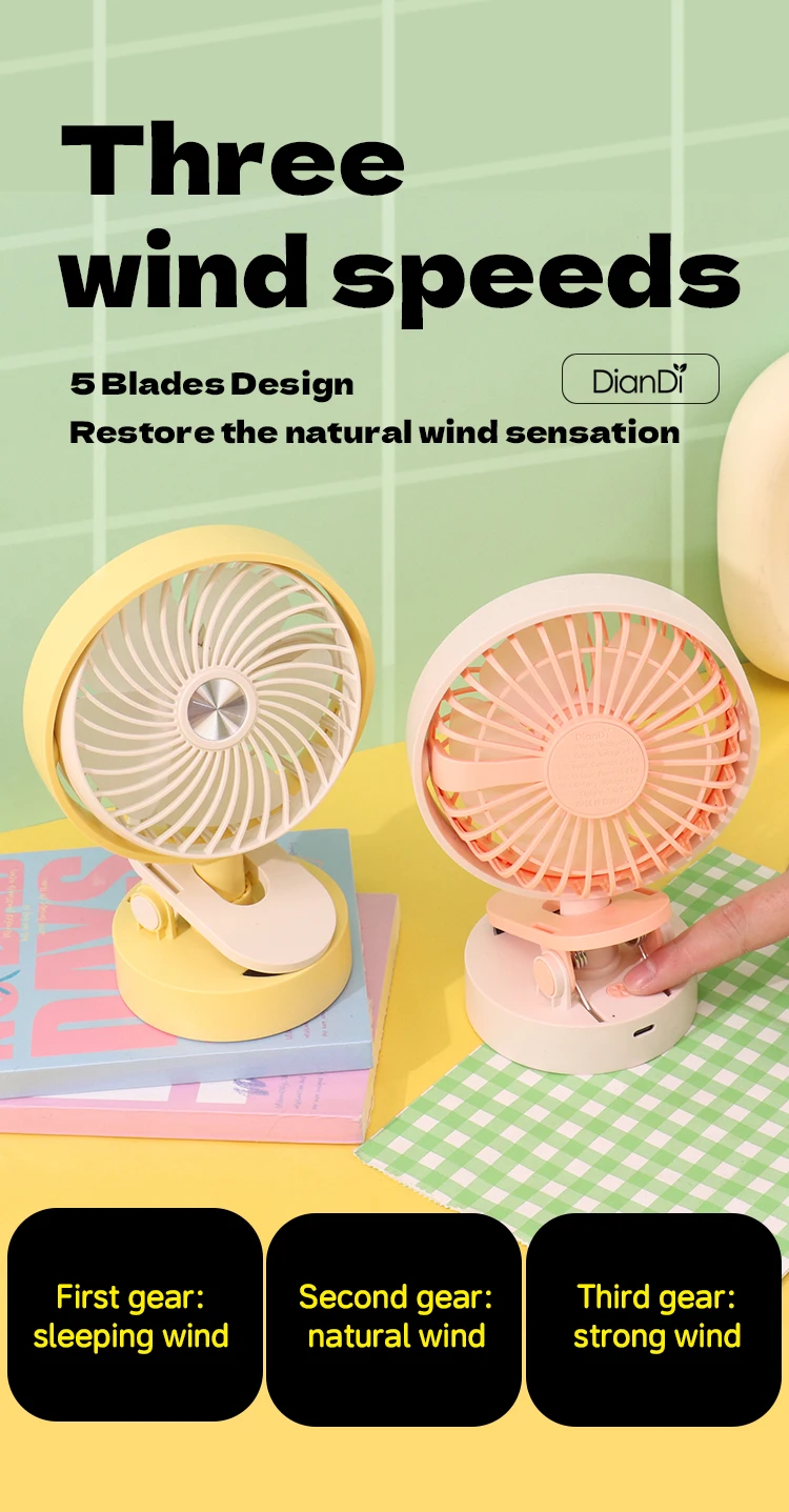 Usb Charging Clip Fan, DD8019T, Portable - detail 16