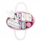 Diaper Bag Rope Diaper Bag Large Cotton Rope Diaper Caddy Nursery Storage Basket Bin Organizer Bag