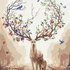 Canvas Canvas High Quality Hand-painted Impressionist Family Animals And Nature Abstract Canvas Oil Painting For Decor