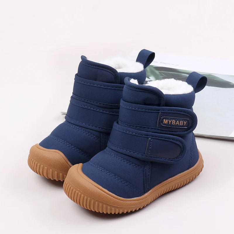High Quality Baby Boots Winter Soft and Warm Rubber Sole Anti-slip Ankle Cover Little Boots rainbow Shoes for Kids manufacture