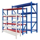 Powder-coated Warehouse Rack Steel Gray-white 200KG Detachable Storage Rack Multi-layer Commercial