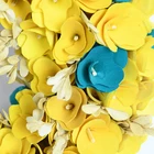 Flower High Quality Durable Foam Flower Wood Decoration Yellow Easter Garland