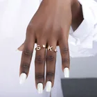 Ring Letter Hot Sale New Arrival Initial Ring Adjustable Finger Ring Gold Plated CZ Diamond Letter Ring