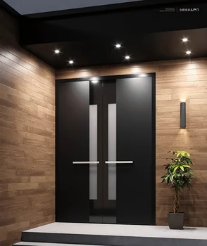 Alufront Aluminum Blast Door Chinese Design Style Waterproof Security Outdoor Entry Door Aluminum Steel Front Entry