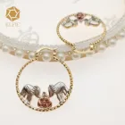 Hoop Earrings Elfic Are Popular 14K Gold Hoop Mother Merry Women Earrings