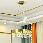 Lamps Oval Modern Crystal Chandelier Contemporary Pendant Lamp Various sizes Crystal Chandelier led light belt