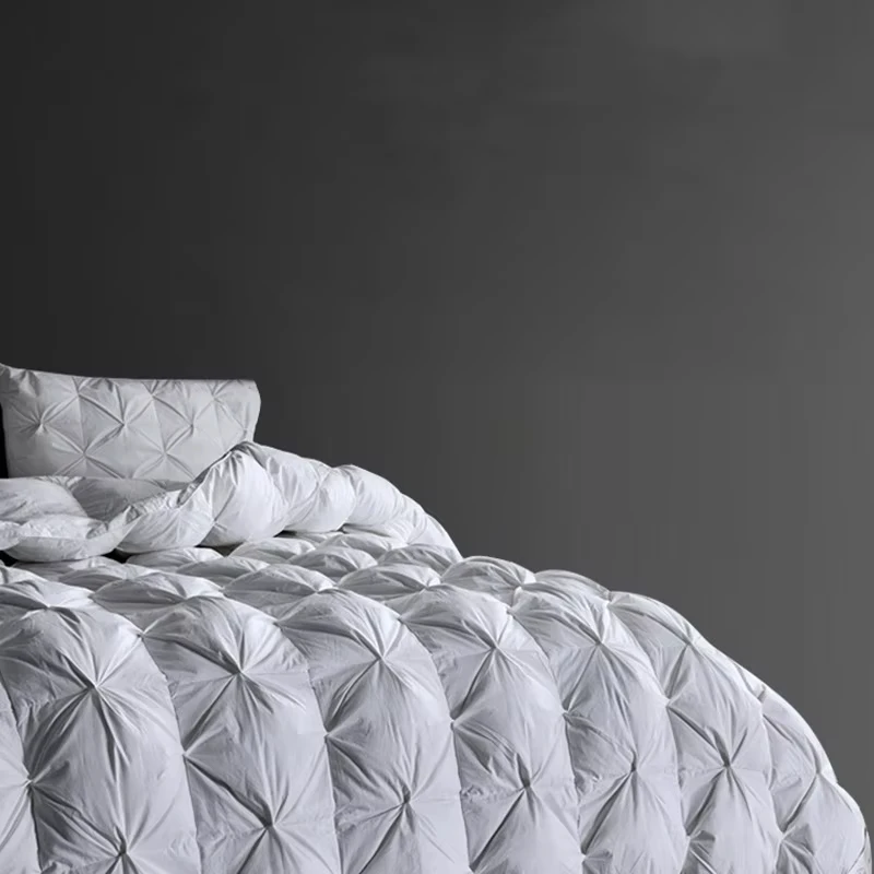 King Twin Size White Hotel Home Warm Luxury Bedding All Seasons Duvet Goose Down Feather Bed Comforter