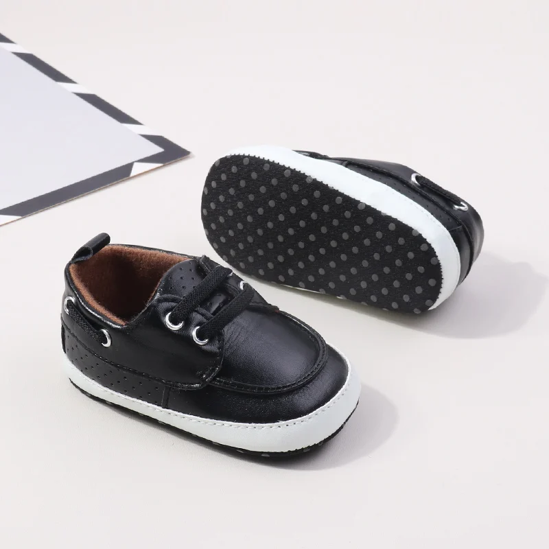 Ashional PU Baby Dress Shoes for Boys Spring Season Sprint Autumn Lightweight Breathable Anti-Slip Solid Pattern supplier