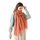 Solid Color Scarf Wholesale Solid Color New Arrivals Pleated Shawl Scarf For Women