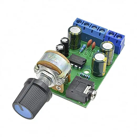 Mini TDA2822M 2.0 Channel 1W×2 Stereo Audio Power Amplifier Board DC 5V 12V A2TF 