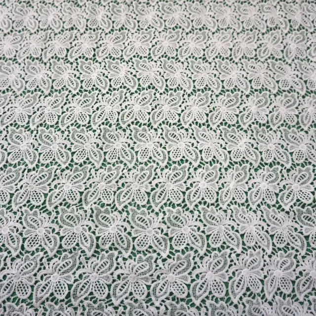 Lace Fabric Water-Soluble Embroidery Lace Full Width DIY Wedding Dress Accessories Milk Silk Embroidered Woven Techniques Girls