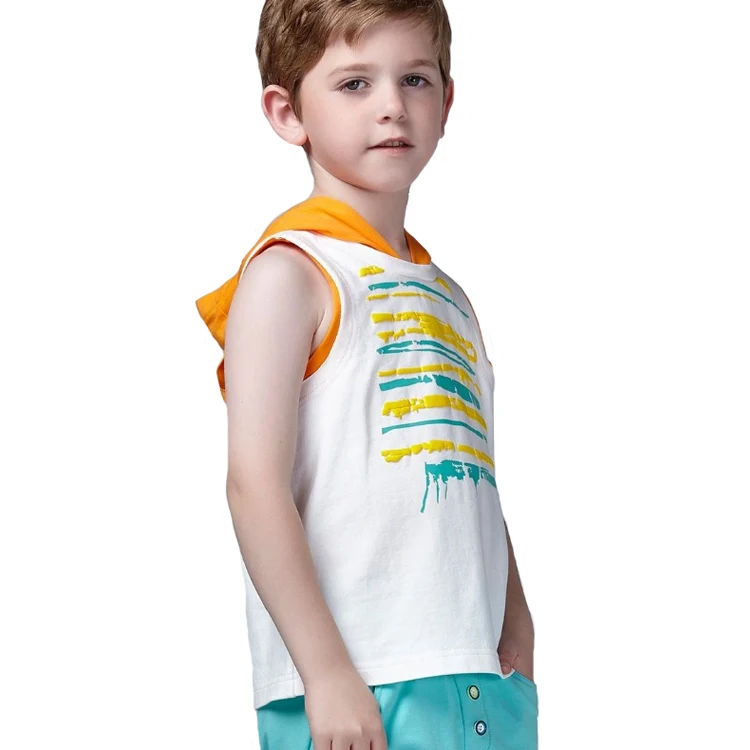 Tank top kids wear wholesale sleeveless new style fashion boy's shirt boys fashion t shirt