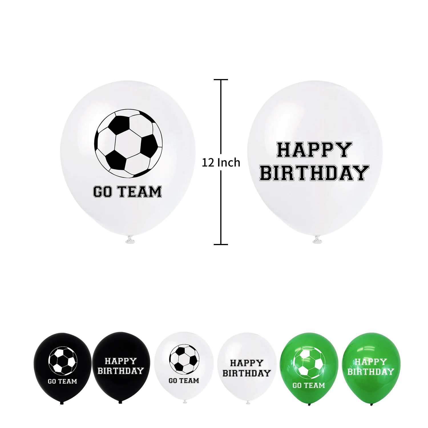 Soccer Kids Birthday Party Decoration Supplies Set Football Balloon Cake Insert Card