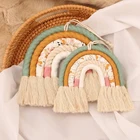Wall Decor Decoration Handmade Weave Wall Hanging Rainbow Decoration Christmas Ornament