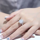 Ring 925 Wedding Rings Set Zircon Diamond Stackable Ring 925 Sterling Silver Wedding Rings Set For Girls