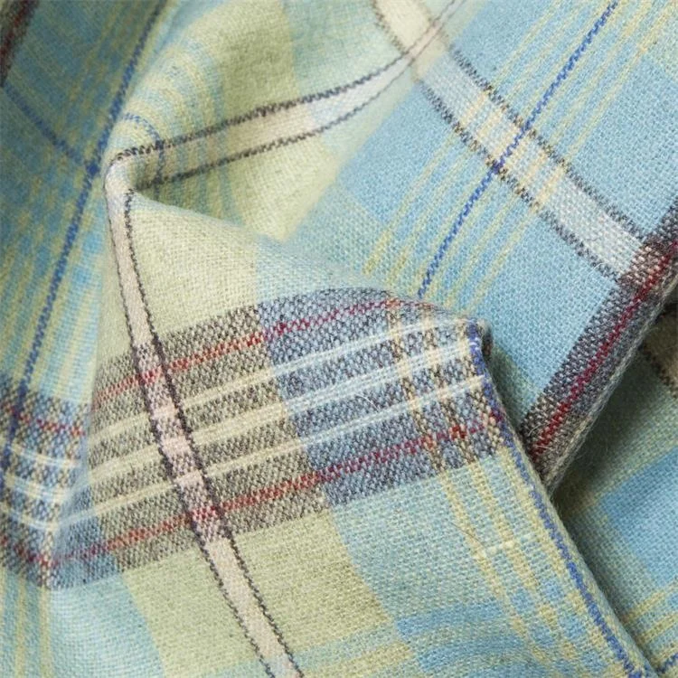 Factory direct sale curtain plaid fabric Nordic style jacquard curtains custom