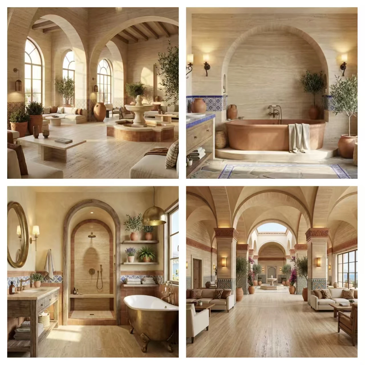 product nature stone myra beige travertine modern villa indoor outdoor honed polished surface for dining room travertine stone design-4