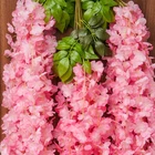 Wholesale Colorful Wedding Silk Artificial Wisteria Flower Hanging Vine For Party Home Garden Decorating