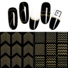 Nail Stickers Decoration Various Styles Of Gold Hollow Nail Stickers Luxurious Line Decal Nail Art Decoration