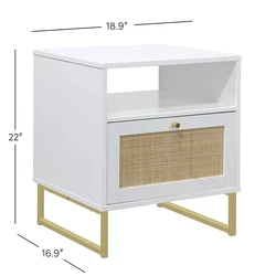 Custom Bedroom Furniture Wooden Bedside Table Living Room Side Table Storage Cabinet With Drawers