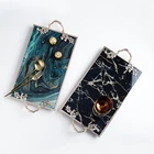 Tray Wholesale Decorative Perfume Vanity Jewelry Storage Hand Made Metal Glass Tray